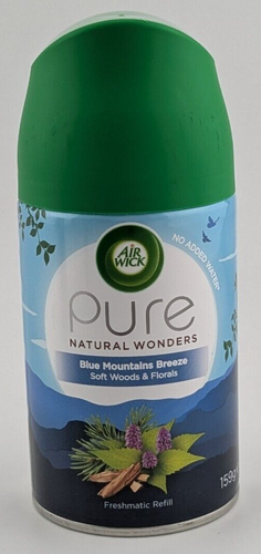 2 x Air Wick Freshmatic Refill Blue Mountains Breeze Pure Natural Wonders NEW - Picture 2 of 3