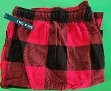 MENS ST JOHN'S BAY RED AND BLACK PLAID BIG AND TALL SIZE 2XL PAJAMA PANTS