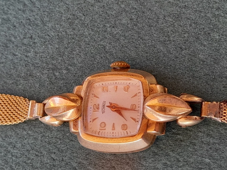 Reloj suizo vintage TECHNOS cuerda manual para mujer _2444 Foto 4 de 4