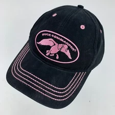 Duck Commander Womens Black Pink Ball Cap Hat Adjustable Baseball