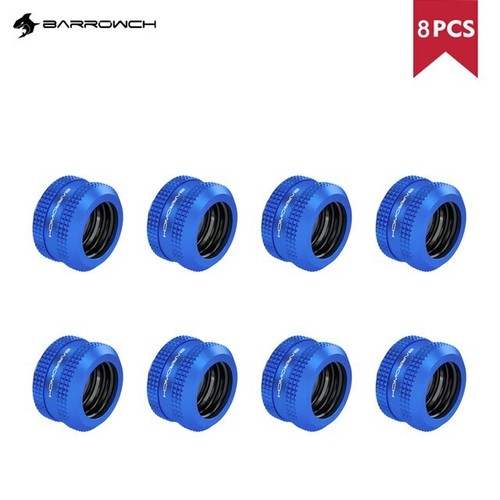 Barrowch 8 Pcs OD14mm Hard Tube Fittings G1/4" Brass Adapter FBYKN V1 Series - Picture 1 of 7