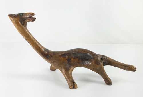 Antique Folk Art Americana Carved Driftwood Animal Creature Tramp Art - Picture 4 of 10