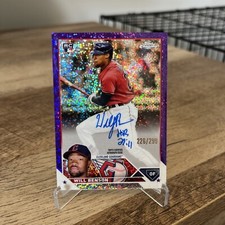 2023 Topps Chrome Will Benson Purple Speckle Refractor Auto /299 #RA-WB Reds
