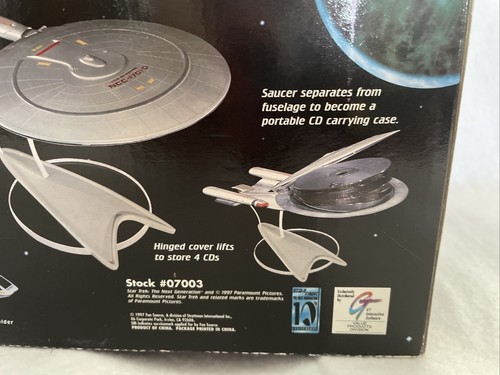 Star Trek Star Ship Enterprise 1701-D Soporte para CD ~ ¡NUEVO! ~ MH37 - Imagen 4 de 7