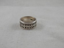 Vintage Sterling Silver Wide designed Band Ring 9mm size 6