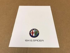 Vintage Alfa Romeo 164 & Spider Dealership Salesman Brochure