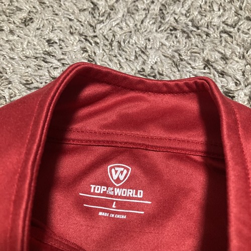 Oklahoma University Sooners Sweatshirt mit 1/4-Reißverschluss rot Größe Large Weltoberteil - Bild 3 von 6