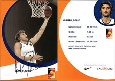 MARKO PESIC Deutschland DBB  Autogramm Autogrammkarte AK Basketball BBL