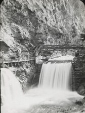 Gorges de la Tamina, Switzerland, old photo glass plate, positive 8.5x10 cm