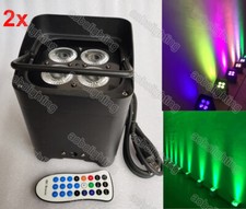 2x APP Smart Wireless DJ LED Par Light RGBWAUV Battery Truss LED Par Stage Light