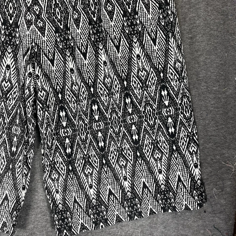 Lane Bryant Romper Black White Aztec Southwestern Cropped Wide Leg Plus Size 28 - Image 2 of 4