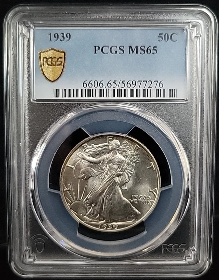1939 Walking Liberty Silver Half Dollar 50c PCGS MS65 | GEM | See Pics - Image 2 of 4