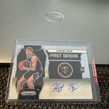 2023-24 Prizm Hunter Tyson Fast Break Disco Prizm rookie autograph SP Nuggets 
