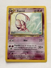 Pokemon TCG Espeon Holo Neo Discovery 1/75 NM/LP Super Clean Card Vintage