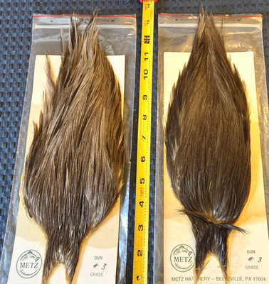Premium METZ-Fly Tying-Jig Making-Rooster Capes-2 Dun-Beautiful Capes!