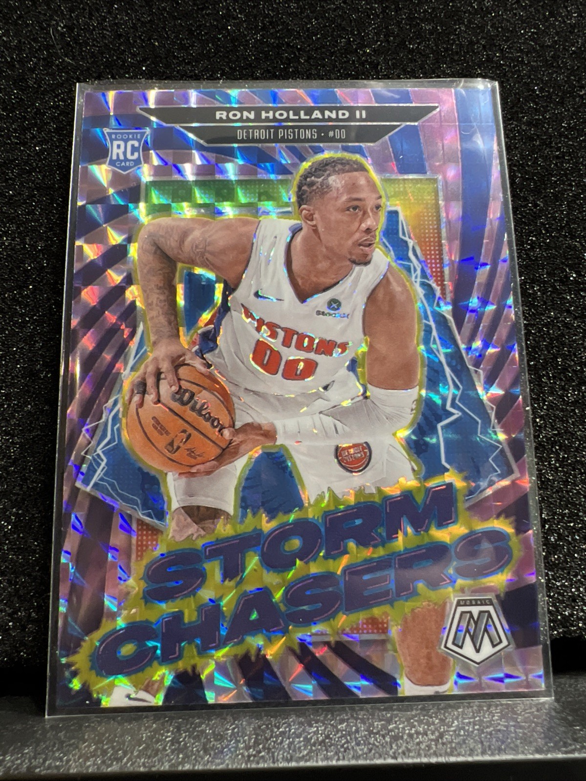 2024-25 Panini Mosaic Ron Holland II Storm Chasers Rookie RC SP Detroit Pistons