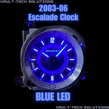 Blue 2003 - 2006 Cadillac Escalade Center Console Upper Bezel Bvlgari Clock Oem