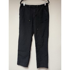 Maison Margiela Black Drawstring Waist Casual Trousers Pants