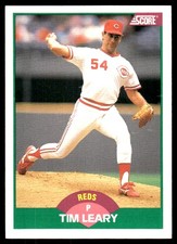 Tim Leary 1989 Score Rookie & Traded #52T Reds MLB READ FREE SHIP AutographDen