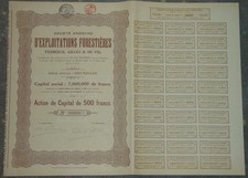 Societe Anonyme d'Exploitations Forestieres Verbeeck, Gilles & de Vel 1920