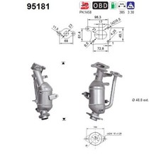 AS Katalysator 95181 für TOYOTA YARIS CROSS MXPA10 MXPA11 MXPA12 MXPB10 Hybrid
