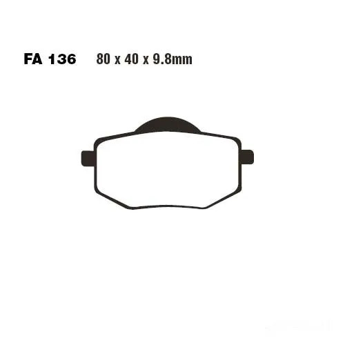 Bremsbelag BremsbeläGe Ebc FA136 Vorne FüR Yamaha Xv 535 N Virago Bj. 1988-1990-image