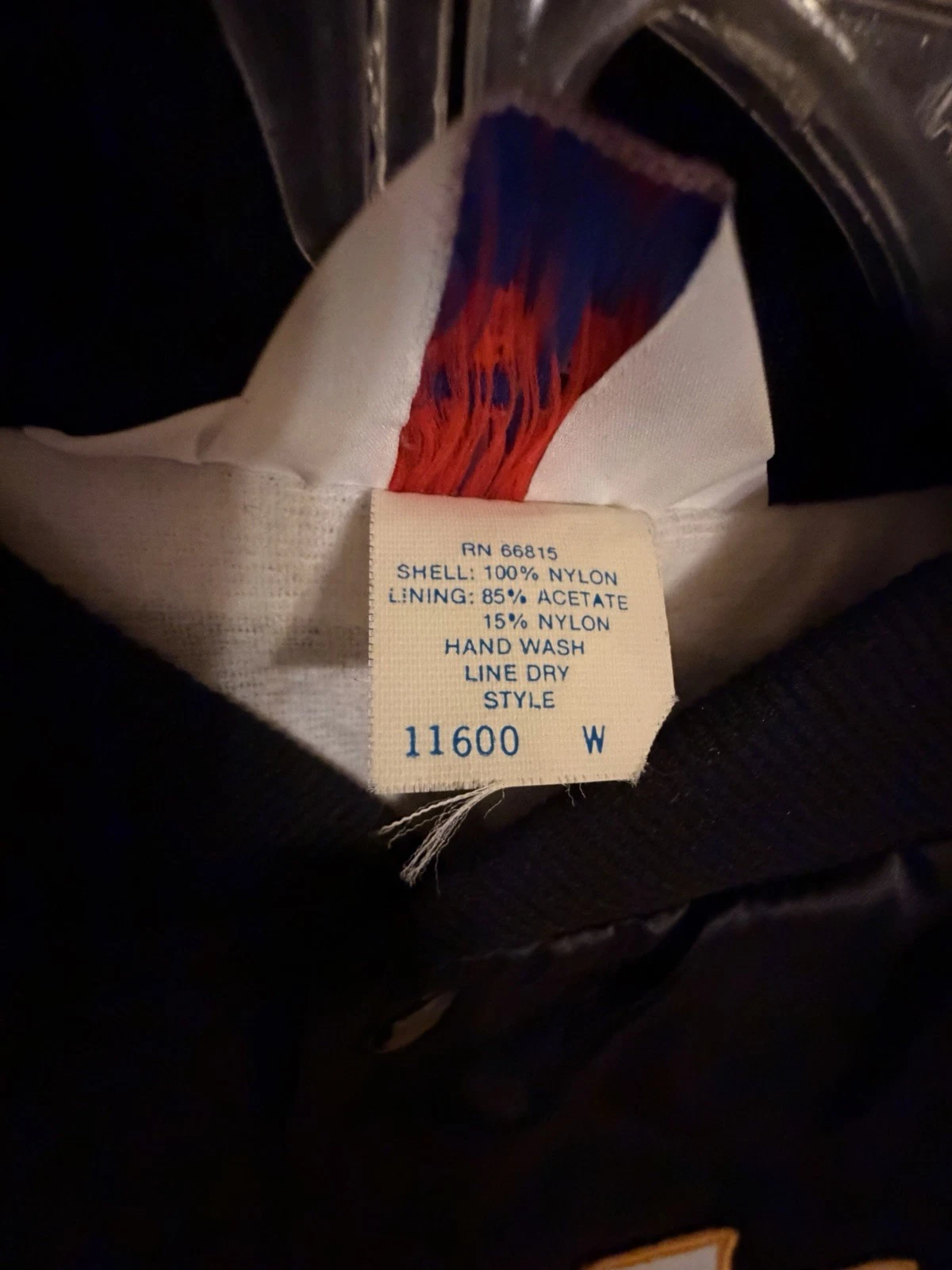 "Vintage 80s WestArk Texas NOS  Satin Bomber Jacket XL Deadstock USA Made Nylon” image 4