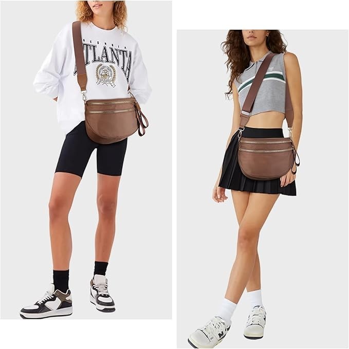 For Women, Checkered Crossbody Bag Nylon Crossbody Purse Lig