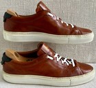 Good Man Brand Tan Dark Vachetta Leather Legend Sneaker US 10 Made in Italy $298 — photo 4