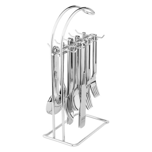 Set di Posate in Acciaio Inox 20 Pezzi con Supporto da 12" da 1 Pezzo, Servizio per 4,... - Foto 2 di 4