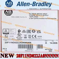 New NEW PLC 20F11ND022JA0NNNNN PowerFlex Air Cooled 753 AC Drive Free Ship