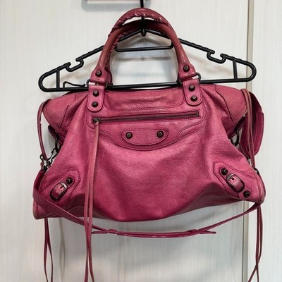 Balenciaga The City 115748 Handbag Shoulder 2-way Pink w