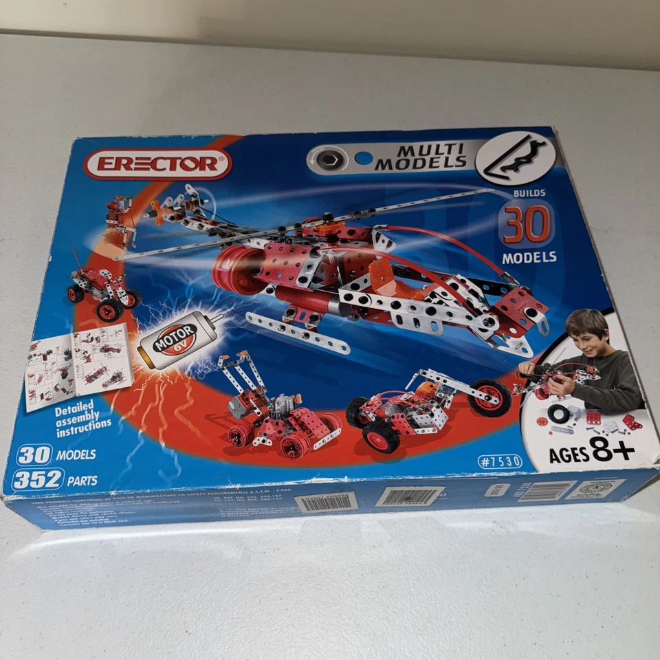Erector Set #7530 Motion System Multimodels 352 Parts Motorized 30 Moving Models - Image 4 of 4
