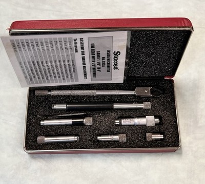 **Starrett 823A Tubular Inside Micrometer 1 1/2-8  Full Set NICE**