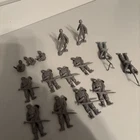 Marx Battleground German Soldiers Dark Gray Vintage includes 8 dead soldiers