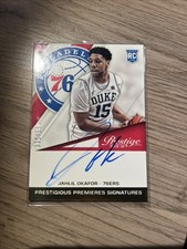 2015-16 Prestige Prestigious Premieres Signatures Jahlil Okafor 4/25 Rookie