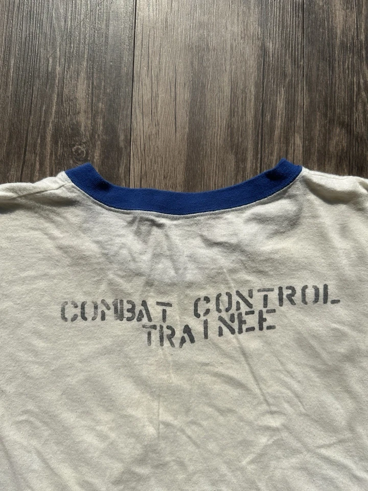 Camiseta De Colección Años 60 Era Vietnam Entrenador de Combate Fuerza Aérea Talla L Puntada Única Foto 4 de 4