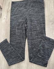 Time and Tru Womens Size M Heather Gray  White Leggings