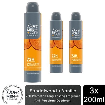 Dove Men+Care Advanced Deo Spray für 72 Stunden Schweißschutz 200ml, 3er Pack