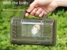 Gabbia Porta Uccellini (Canarini, Fringuelli) con Coperchio, Traspirante da Esterno.