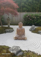 Large 19 Hand Carved Suar Wood Budda Statue