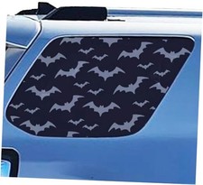 2PCS 40x95cm Universal Rear Side Window Bat Decal Stickers, Matte Black Vinyl,