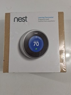 Nest Learning Thermostat T200577 (2nd Generation) Stainless Steel - BRAND NEW!!