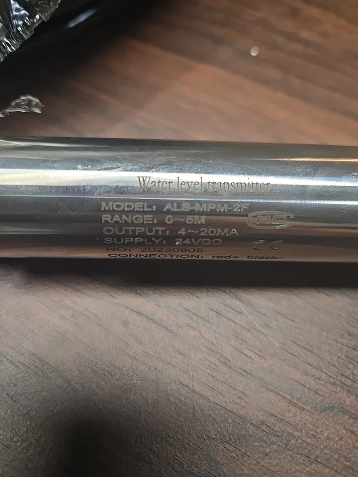 DC24V Submersible Level Pressure Sensor Transmitter Water Tank Control 5 10 15m - Image 2 of 4