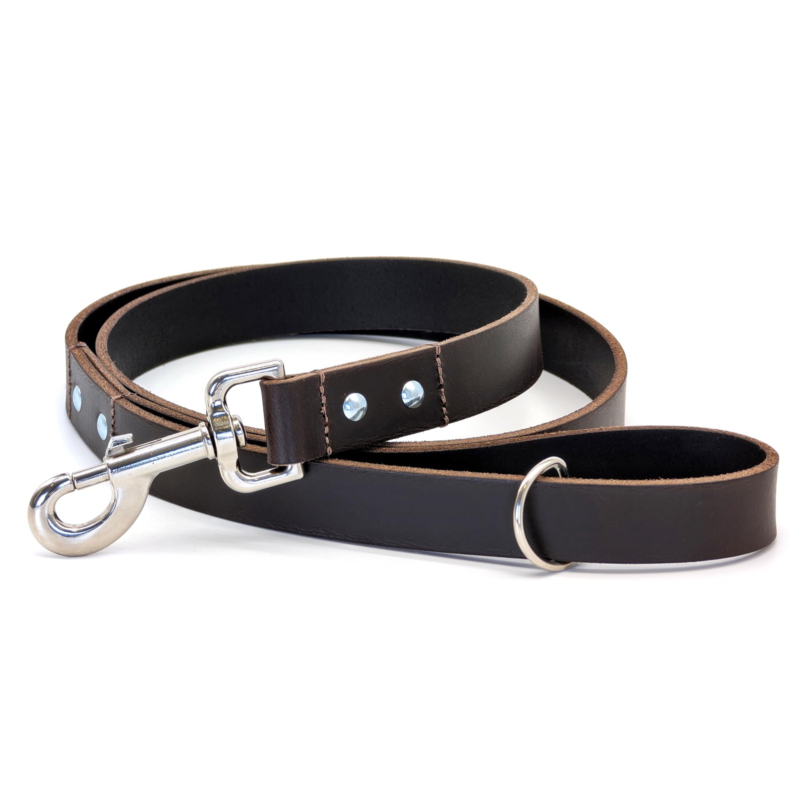 Laisse pour chien en cuir pleine fleur ultra-résistante pour balade chic