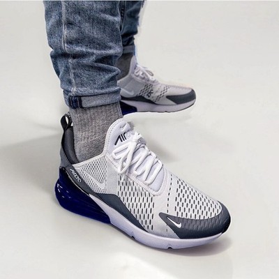 Nike Air Max 270 White Violet Grey Running Shoes AH8050-107 Men's Size 9.5-13