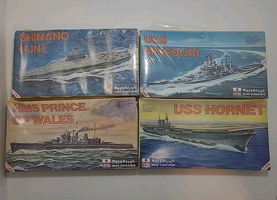 ESCI Waterline 1/1200 scale model NIB Lot Of 4 Brand New, Rough Boxes