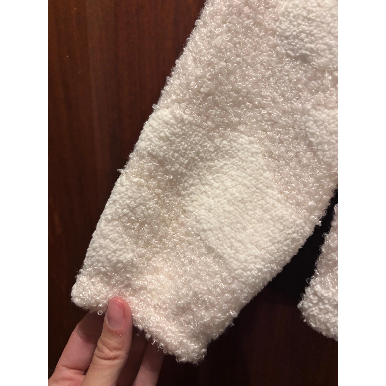 OFF WHITE Felpa con cappuccio pullover mezza zip bambina All in Motion panna morbida sfocata S 6 7