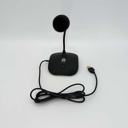 KLIM Talk Desk USB Microphone Push Button On Off Streaming Gaming Zoom WFH