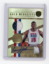 Larry Johnson 2010-11 Gold Standard Medalists Usa Dream Team 2 Patch Auto  /25